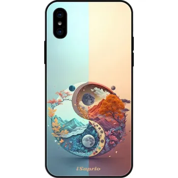 Pouzdro na mobilní telefon Lesklé pouzdro iSaprio pro Apple iPhone X / XS - Jin Jang (Lesklé pouzdro, kryt, obal iSaprio Exclusive na mobil Apple iPhone X / XS s motivem Jin Jang - elegantní skleněný vzhled, skvělá ochrana mobilu a luxusní styl, vyrobeno v Česku)