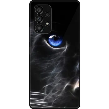 Pouzdro na mobilní telefon Lesklé pouzdro iSaprio pro Samsung Galaxy A53 5G - Black Puma (Lesklé pouzdro, kryt, obal iSaprio Exclusive na mobil Samsung Galaxy A53 5G s motivem Black Puma - elegantní skleněný vzhled, skvělá ochrana mobilu a luxusní styl, vyrobeno v Česku)