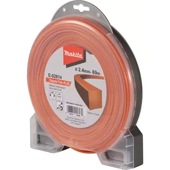 Křovinořez E-02814 Struna nylonová Plus 2,4mm, 69m, oranžová, hranatá Makita