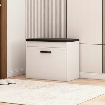 Botník Botník bílý se sedátkem a úložným prostorem