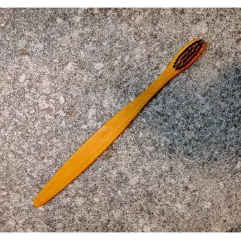 Zubní kartáček Praktický Bambusový kartáček - černý