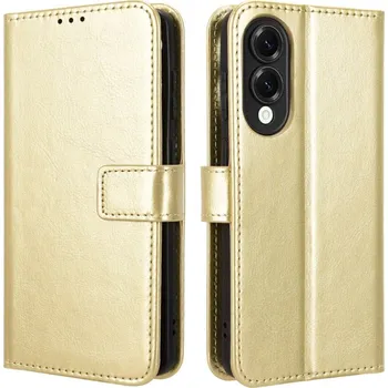 Pouzdro na mobilní telefon Crazy knížkové pouzdro na Samsung Galaxy S25 Edge zlaté