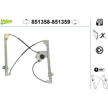 Stahovačka okna Zvedací zařízení oken VALEO 851358