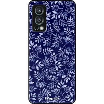 Pouzdro na mobilní telefon Lesklé pouzdro iSaprio pro OnePlus Nord 2 5G - Blue Leaves 05 (Lesklé pouzdro, kryt, obal iSaprio Exclusive na mobil OnePlus Nord 2 5G s motivem Blue Leaves 05 - elegantní skleněný vzhled, skvělá ochrana mobilu a luxusní styl, vyrobeno v Česku)