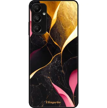 Pouzdro na mobilní telefon Lesklé pouzdro iSaprio pro Samsung Galaxy A05s - Gold Pink Marble (Lesklé pouzdro, kryt, obal iSaprio Exclusive na mobil Samsung Galaxy A05s s motivem Gold Pink Marble - elegantní skleněný vzhled, skvělá ochrana mobilu a luxusní styl, vyrobeno v Česku)