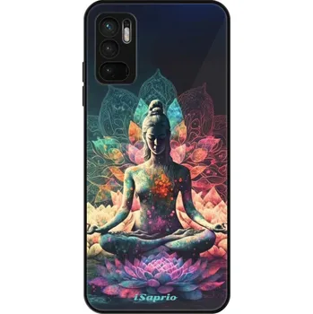 Pouzdro na mobilní telefon Lesklé pouzdro iSaprio pro Xiaomi Redmi Note 10 5G - Yoga (Lesklé pouzdro, kryt, obal iSaprio Exclusive na mobil Xiaomi Redmi Note 10 5G s motivem Yoga - elegantní skleněný vzhled, skvělá ochrana mobilu a luxusní styl, vyrobeno v Česku)