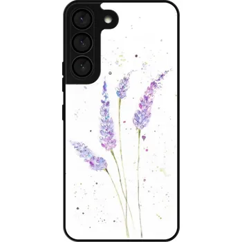 Pouzdro na mobilní telefon Lesklé pouzdro iSaprio pro Samsung Galaxy S22 5G - Lavender (Lesklé pouzdro, kryt, obal iSaprio Exclusive na mobil Samsung Galaxy S22 5G s motivem Lavender - elegantní skleněný vzhled, skvělá ochrana mobilu a luxusní styl, vyrobeno v Česku)