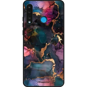 Pouzdro na mobilní telefon Lesklé pouzdro iSaprio pro Huawei P30 Lite - Dark Marble 10 (Lesklé pouzdro, kryt, obal iSaprio Exclusive na mobil Huawei P30 Lite s motivem Dark Marble 10 - elegantní skleněný vzhled, skvělá ochrana mobilu a luxusní styl, vyrobeno v Česku)