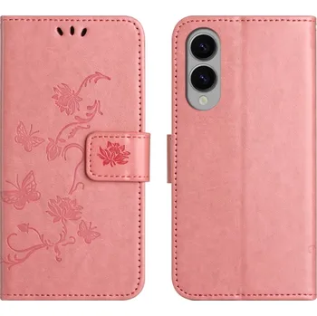 Pouzdro na mobilní telefon Flower knížkové pouzdro na Samsung Galaxy S25 Edge - růžové