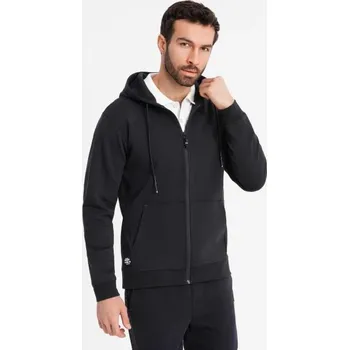 Pánská mikina Ombre Clothing Volnočasová černá pánská mikina V3 SSZP-0213