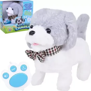 plyšák Interaktivní pejsek Charlie na vodítku – chodí, štěká