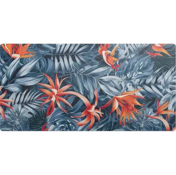 Obraz Odolná podložka pod vybavení pro hráče Exotické listy a květiny 90x45 cm