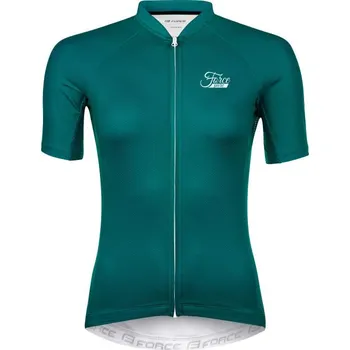 cyklistický dres Force PURE LADY petrolejový dámský cyklodres - kr. rukáv S + DÁREK + Doprava ZDARMA