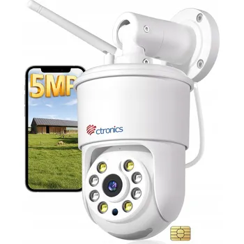 IP kamera EXTERNÍ OTOČNÁ IP KAMERA NA SIM KARTU 3G 4G 5G LTE 5MPx 5MP METALICKÁ