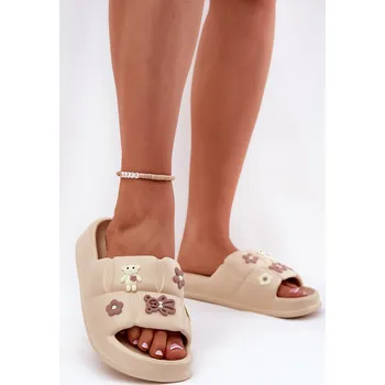 Dámské pantofle Pěnové Pantofle S Kolíčky Redienna Barva: Béžová, Velikost: 36/37