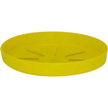 Květináč Miska pod květináč Loft 140x22 mm žlutá 28 gram