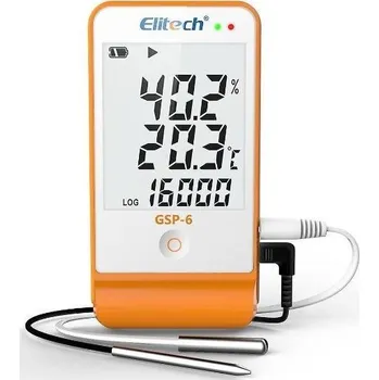 Teploměr a vlhkoměr Elitech GSP-6G se sondami - USB Datalogger