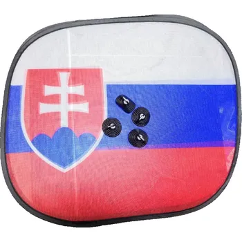 Stínítko do auta AstonMiller Boční sluneční clony do auta se slovenskou vlajkou – sada 2ks