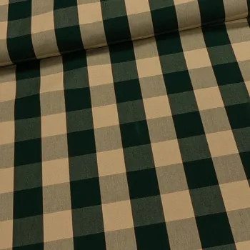 Potahové akrylové plátno (dralon, teflon) na zahradní nábytek, zeleno-béžová kostka, š.140cm (látka v metráži)