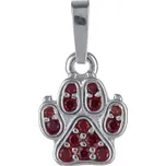 Leru Stříbrný přívěsek s českým granátem tlapka 2 velikosti Vlastnosti šperku: malý 8x8mm