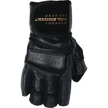 Fitness rukavice rukavice fitness THRAX (rukavice dětské Poledník baby želáci černá)