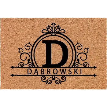 Rohožka PERSONALIZOVANÁ ROHOŽKA PŘED DVEŘE 60x40cm PÍSMENO D Vaše Příjmení