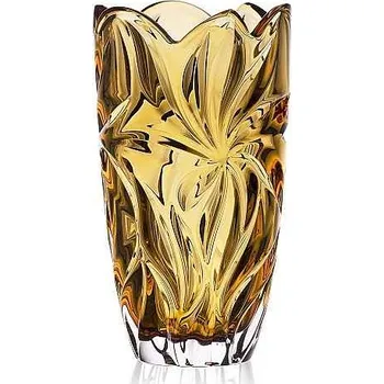 Váza Aurum Crystal Váza FLORA amber 280 mm