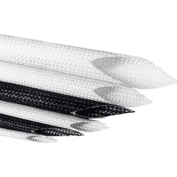 Izolační bužírka pletená, nehořlavá, bílá, 2mm