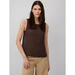 S.Oliver dámský průhledný žerzejový top 2166366 8828 Hnědá 40