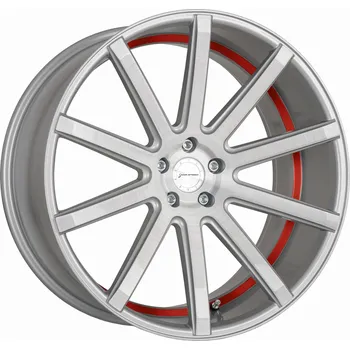 Alu kolo Corspeed DEVILLE Stříbrná broušená / červený lem 9,5×22" 5×112 ET 20 RCDEV95235R/SBS300022024