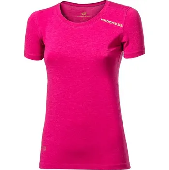 Dámské oblečení triko krátké dámské Progress TKRZ coffee fuchsie (triko krátké dámské Progress TKRZ coffee fuchsie)