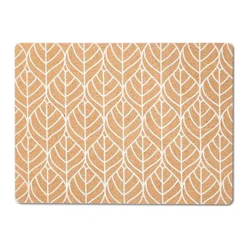 prostírání ZELLER Prostírání korkové motiv Listy bílé 40x30cm