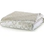 Oboustranný přehoz na postel DecoKing Alhambra béžový/bílý, velikost 240x260