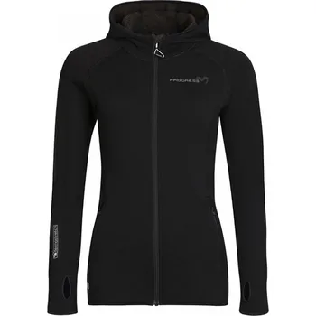 Dámská mikina mikina dámská Progress TISPA HOODY MERINO černá (mikina dámská Progress TISPA HOODY MERINO černá)