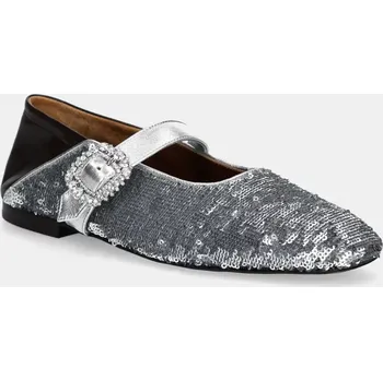 Dámské baleríny Baleríny Wales Bonner Ballerina Buckle stříbrná barva, WBW44011A, 40, SLV