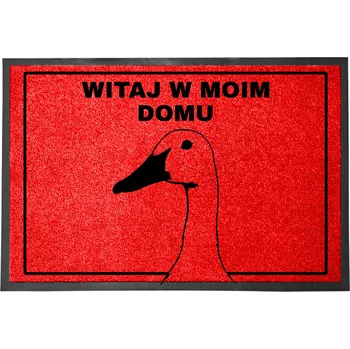 Rohožka VSTUPNÍ ROHOŽKA 40X60 ČERVENÁ HIT WITAJ W MOIM DOMU MIŁE WEJŚCIE