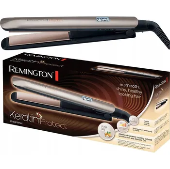 Žehlička na vlasy ŽEHLIČKA NA VLASY NA VLASY REMINGTON S KERAMICKÝMI PLOCHAMI POTAŽENÝMI KERATINEM + POUZDRO