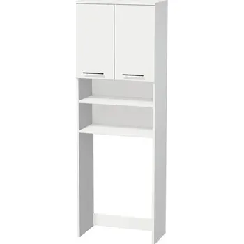 Koupelnový nábytek Koupelnová skříňka vysoká s místem pro pračku Intedoor LANDAU IDEAL 190/65 2 dveře 2 otevřené police bílá matná