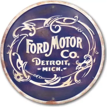 Plechová cedule Plechová cedule Ford Motor Co. Historic logo 30 cm