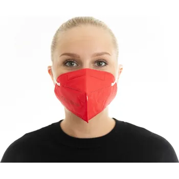 respirátor TEX-TECH 5x Český premium respirátor FFP2 - ČERVENÝ