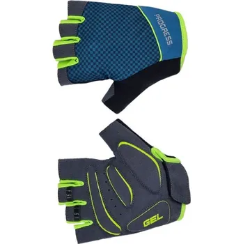 Cyklistické rukavice rukavice cyklistické Progress SOLAR MITTS petrol/limetkové (rukavice cyklistické Progress SOLAR MITTS petrol/limetkové)