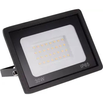 Ledshopik LED reflektor | 30W | IP65 venkovní | 230V | černý | - DENNÍ BÍLÁ - 4000K