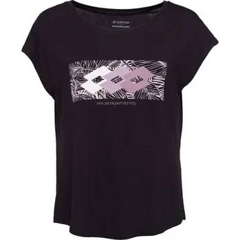 Dámské triko Lotto TROPICAL TEE III M Černá, Fialová