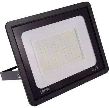 Ledshopik LED reflektor | 100W | IP65 venkovní | 230V | černý | - STUDENÁ BÍLÁ - 6500K
