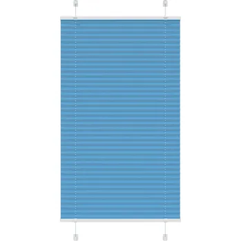 vidaXL Plisovaná roleta modrá 75x100 cm Šířka látky 74,4 cm Polyester