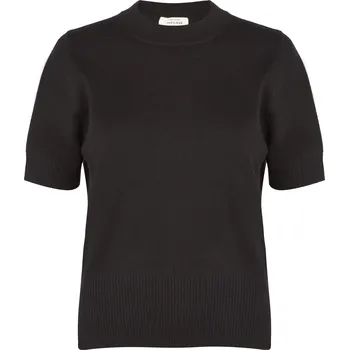 Dámský svetr Merino/kašmír svetr s krátkým rukávem SHORTY černý XL / Černá