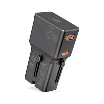 Adaptér Unveirsal Travel USB A - USB C UK, USA, AUS TCG525BK