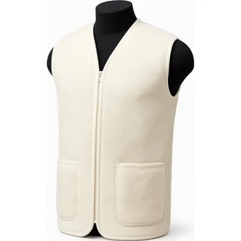 Pánská vlněná vesta Merino vlna - přírodní XL