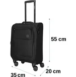 Oakville 55 cm Black, kabinový kufr Enrico Benetti