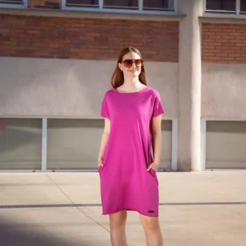 Dámské šaty Šaty Raindrop Short Day Magenta Velikost: S